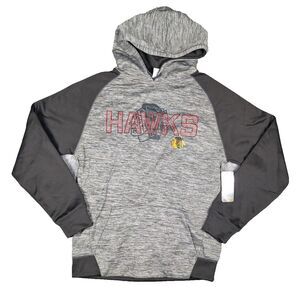 NHL Chicago Blackhawks Men's Gray‎ Performance Hooded Sweatshirt - S